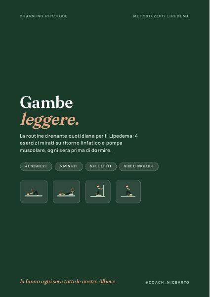 Guida Gambe leggere - routine drenante